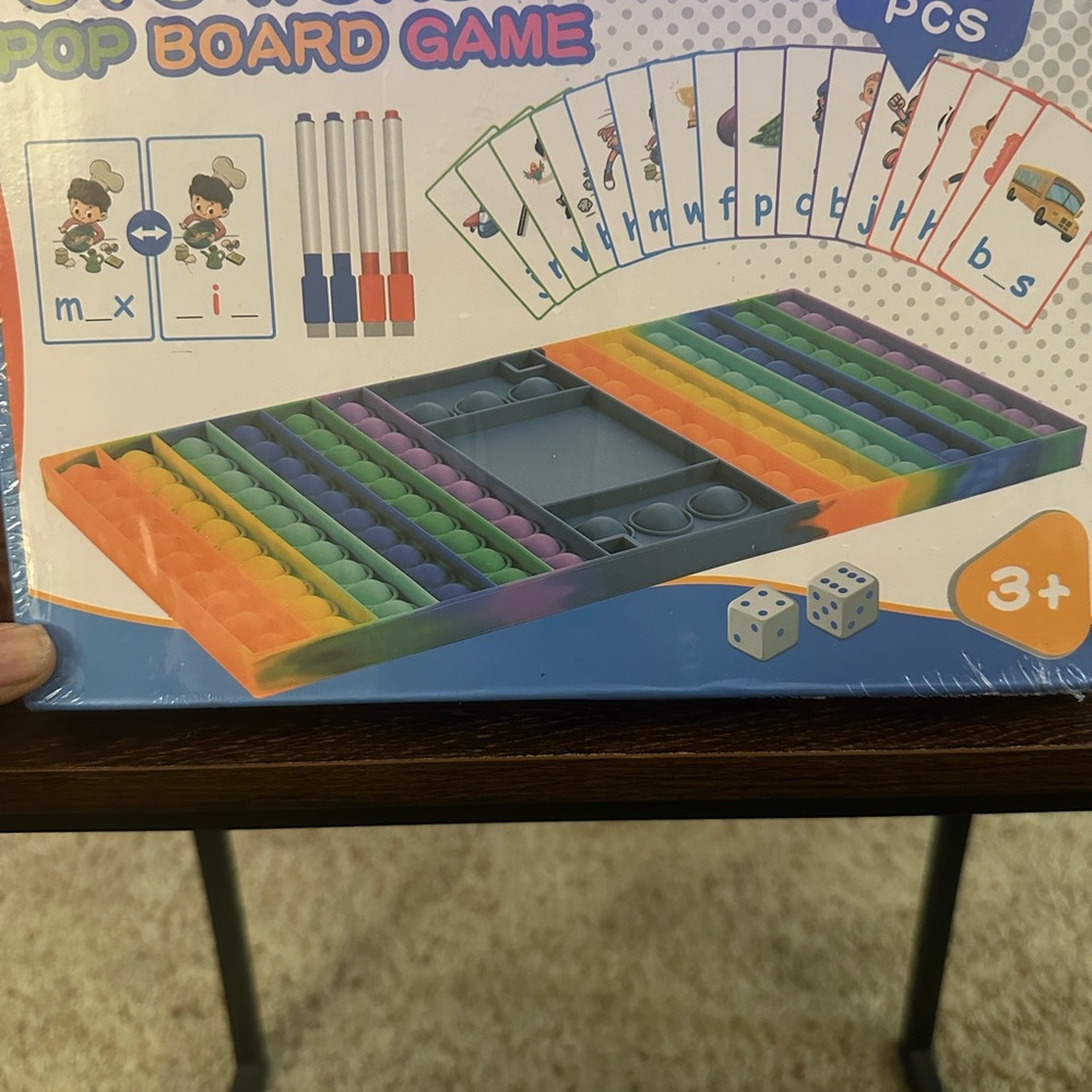 CVC Words Games, Pop Board Fidget Sensory Toys.